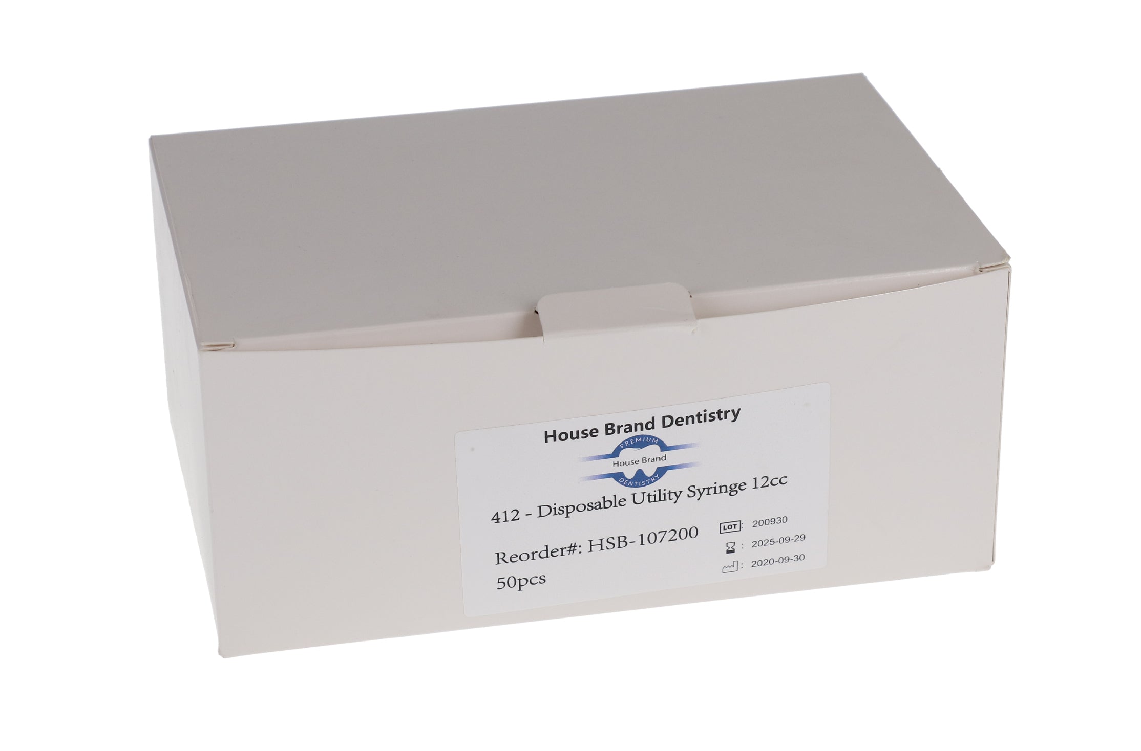 House Brand Dentistry 107200 Disposable Utility #412 Dental Syringe 12cc 50/Bx House Brand Dentistry 107200 Disposable Utility #412 Dental Syringe 12cc 50/Bx